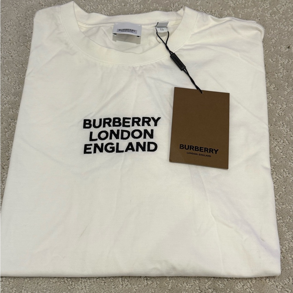 Burberry White Short Sleeve Tee